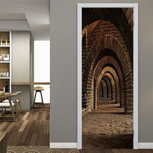 Load image into Gallery viewer, 3D Door Sticker Wood Adhesive Waterproof Wallpaper for Doors Living Room Bedroom Poster DIY Mural Decals Home Decor deursticker