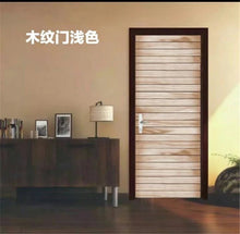 Load image into Gallery viewer, 3D Door Sticker Wood Adhesive Waterproof Wallpaper for Doors Living Room Bedroom Poster DIY Mural Decals Home Decor deursticker
